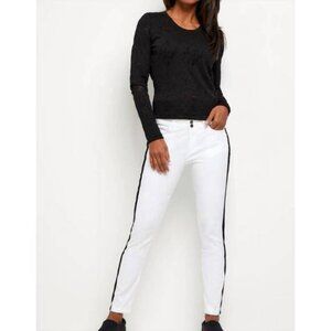 Anatomie The Luisa Stripe Skinny Pant White Size M